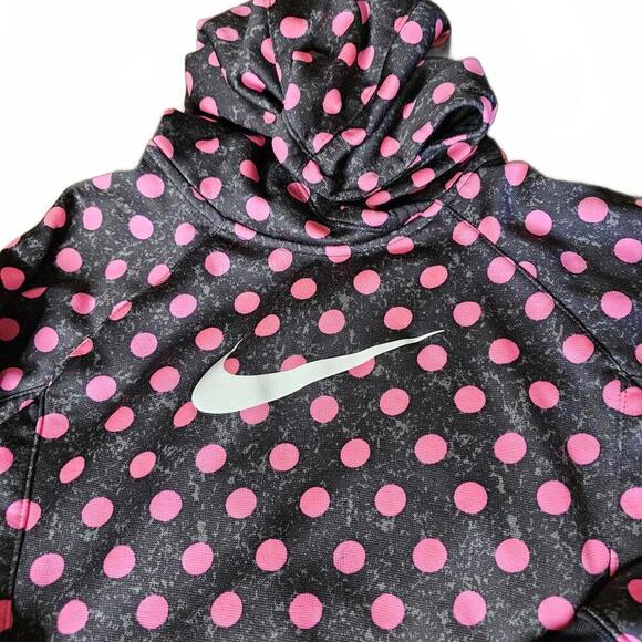 Nike Girl's Polka Dot Hoodie Sweatshirt - Picture 2 of 3